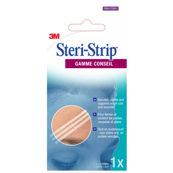Steri-Strip bandelettes de suture adhésives — 6 × 75 mm, 3 pochettes