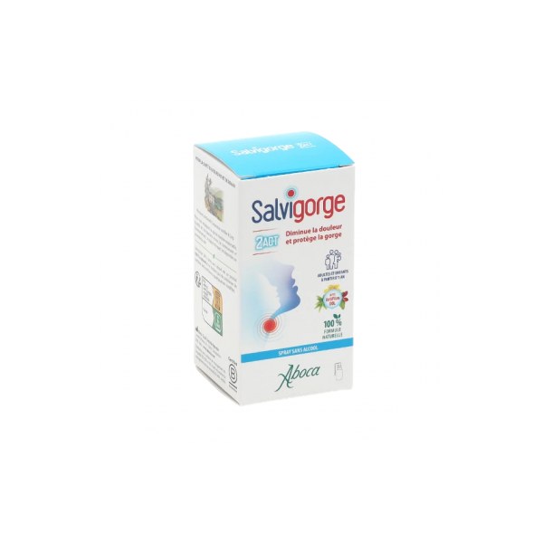 Aboca Salvigorge 2ACT spray gorge sans alcool — 30 ml
