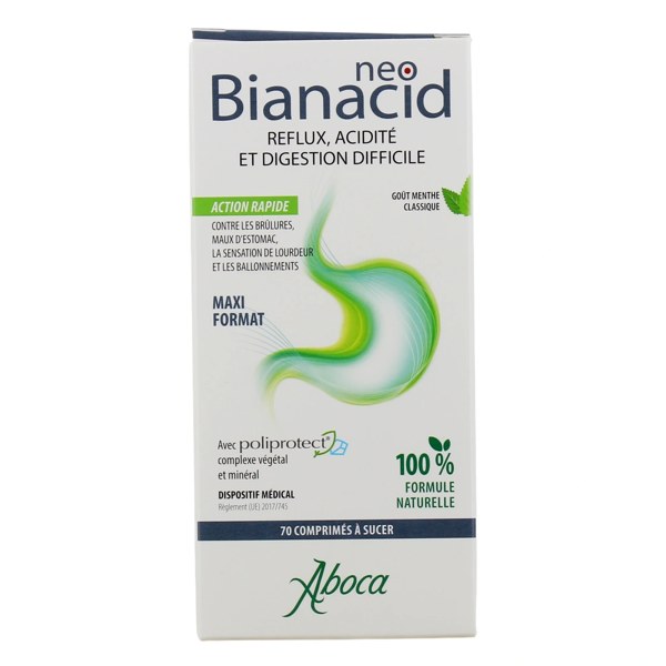 Aboca NeoBianacid Acid Reflux comprimés à croquer — boîte de 70