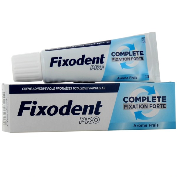 Fixodent Pro Complet Fixation Forte crème fixative Fraîcheur — tube de 47 g