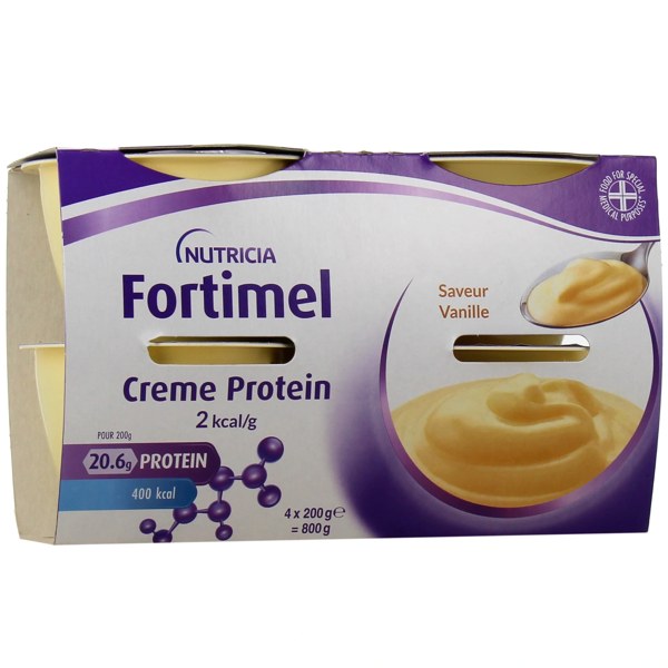 Fortimel Crème 2 kcal saveur vanille — lot de 4 × 200 g