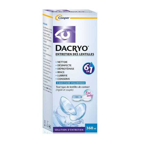 Dacryolens solution d'entretien des lentilles — 360 ml