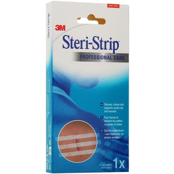 Steri-Strip sutures cutanées adhésives 6 × 100 mm réf. 1546 — boîte de 10