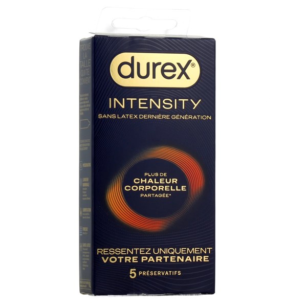 Durex Intensity préservatifs sans latex — boîte de 5