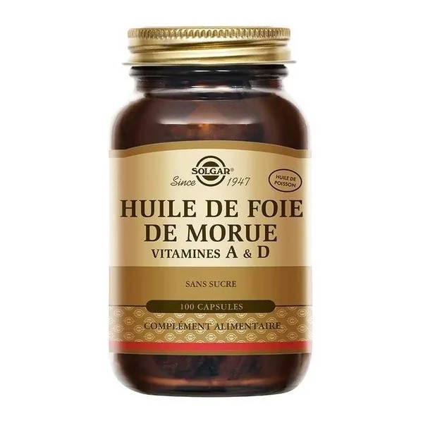 Solgar huile de foie de morue — 250 capsules