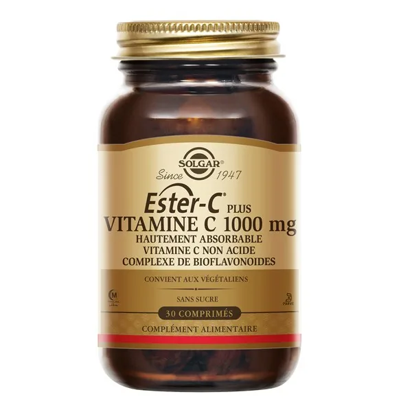 Solgar Ester-C Plus vitamine C 1000 mg — 30 comprimés