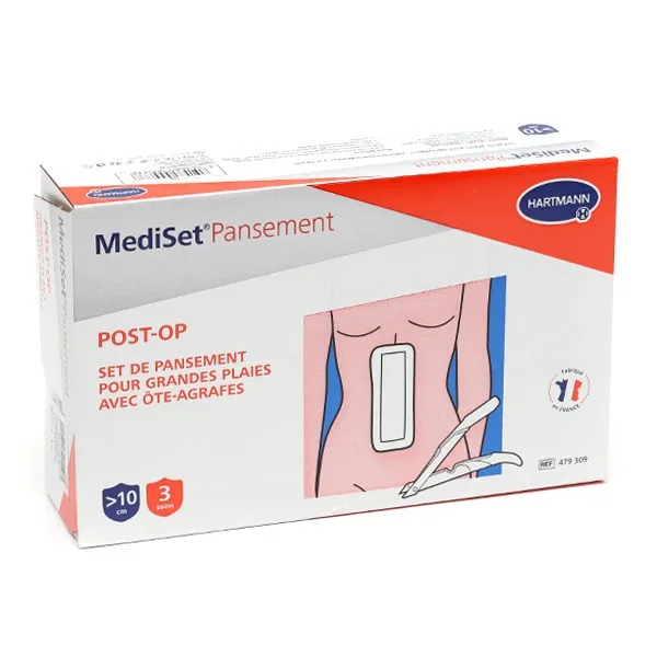 Mediset pansements post-opératoires grand format à l'argent — lot de 3