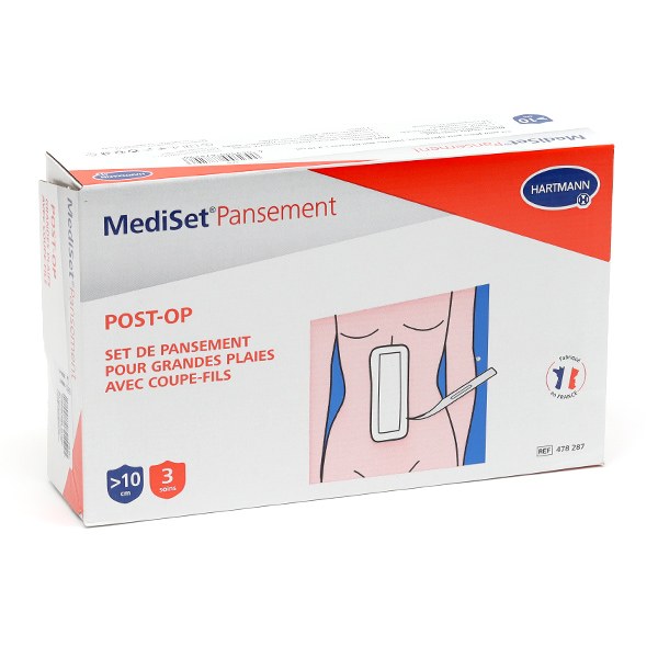 MEDISET PANS POST-OP GRD/PLAIE X3