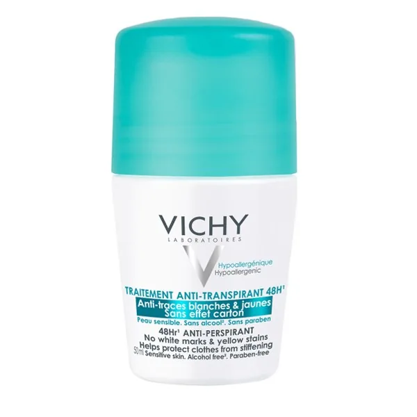 Vichy déodorant anti-transpirant anti-traces bille — 50 ml