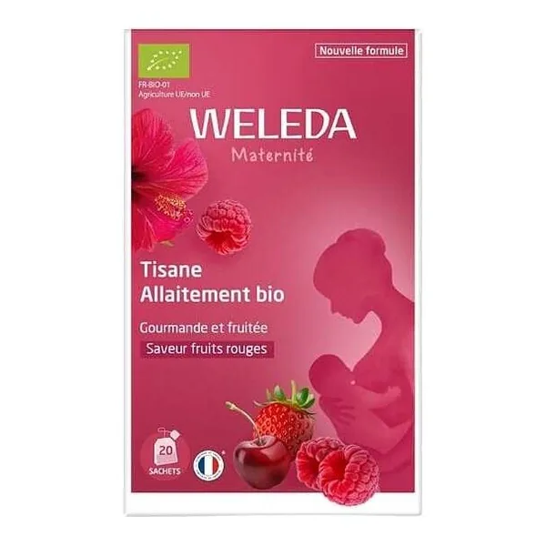 Weleda tisane allaitement fruits rouges — 20 sachets de 2 g