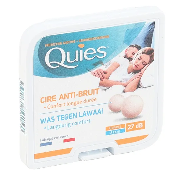 Quies protections auditives cire naturelle — boîte de 24