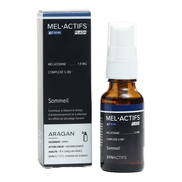 Aragan Synactifs Mélactifs spray à la mélatonine — 20 ml