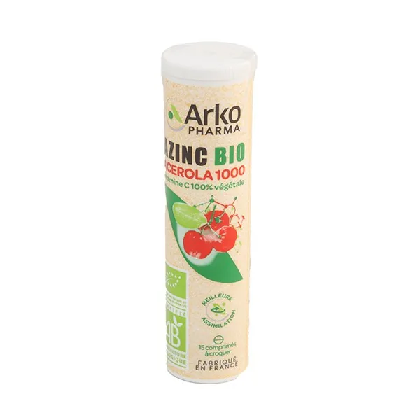 Arkopharma Azinc Naturel Acérola 1000 bio — 30 comprimés