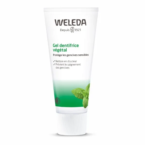 Weleda gel dentifrice végétal bio — tube de 75 ml