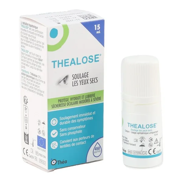 Théalose lubrifiant oculaire au tréhalose — flacon de 15 ml