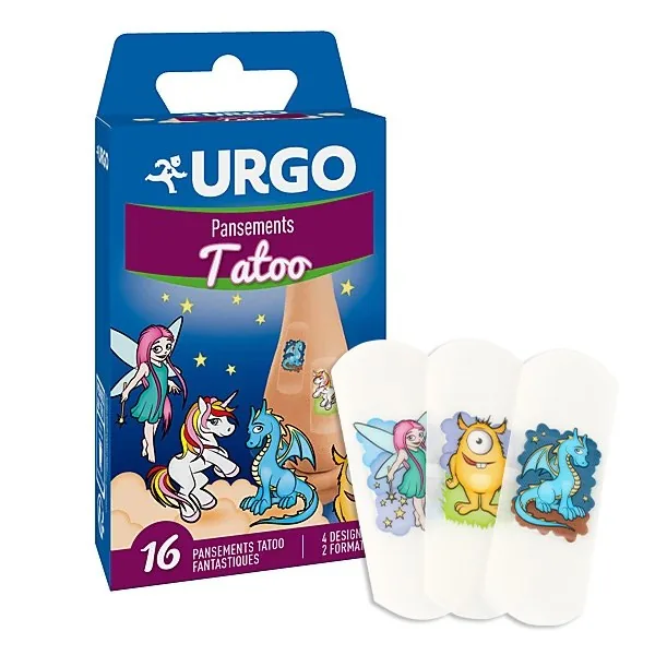 Urgo pansements Tatoo enfants — boîte de 16