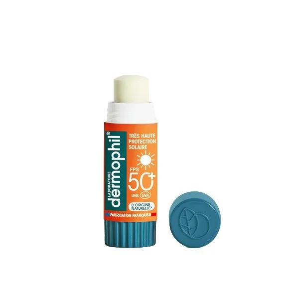 Dermophil Indien stick lèvres solaire SPF 50+ nature