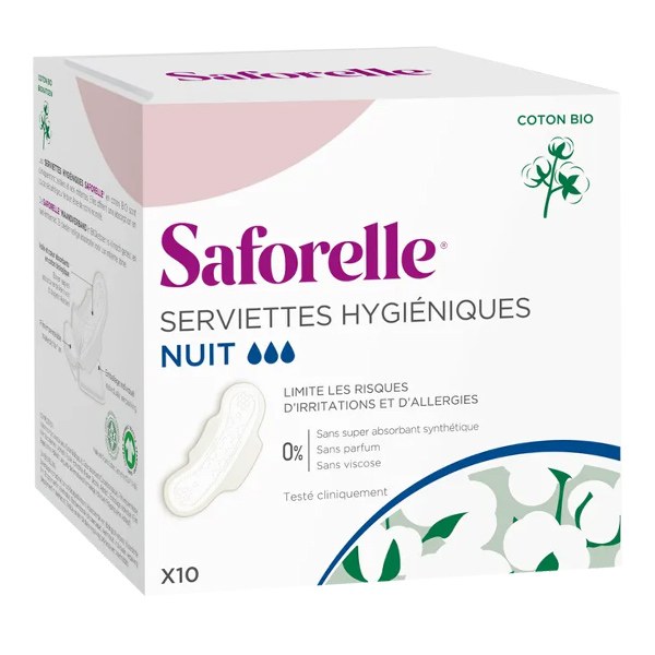 SAFORELLE COTON PROT SERV NUIT 10