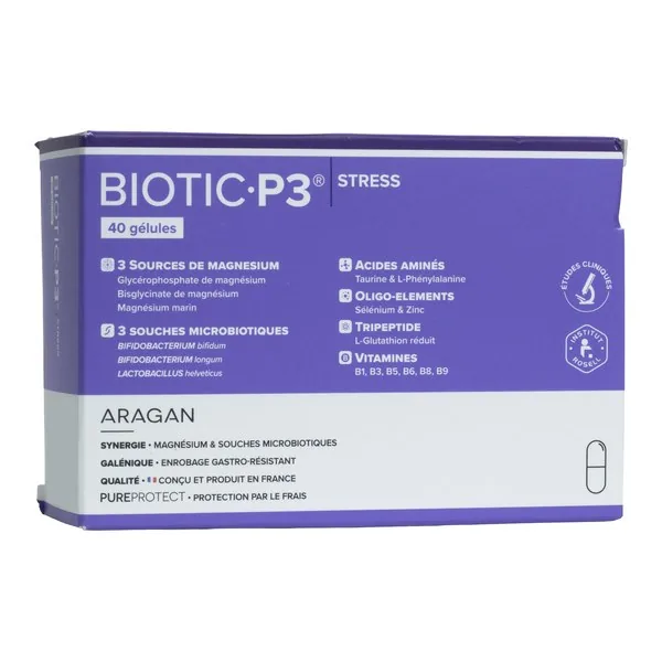 Aragan Biotic P3 Stress gélules — boîte de 60