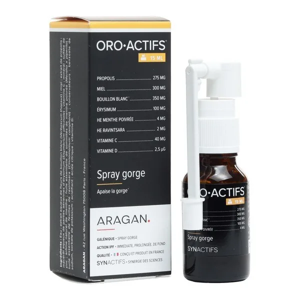 Aragan Synactifs Oroactifs spray gorge — 15 ml