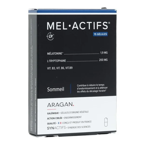 Aragan Synactifs Mélactifs bio gélules — boîte de 15