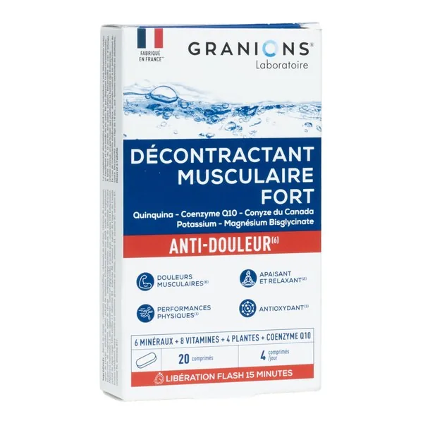 Granions Décontractant Musculaire Fort comprimés — boîte de 20