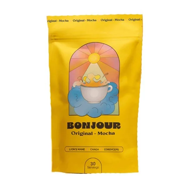 Bonjour — boisson aux champignons saveur originale (mocha), 90 g / 15 portions