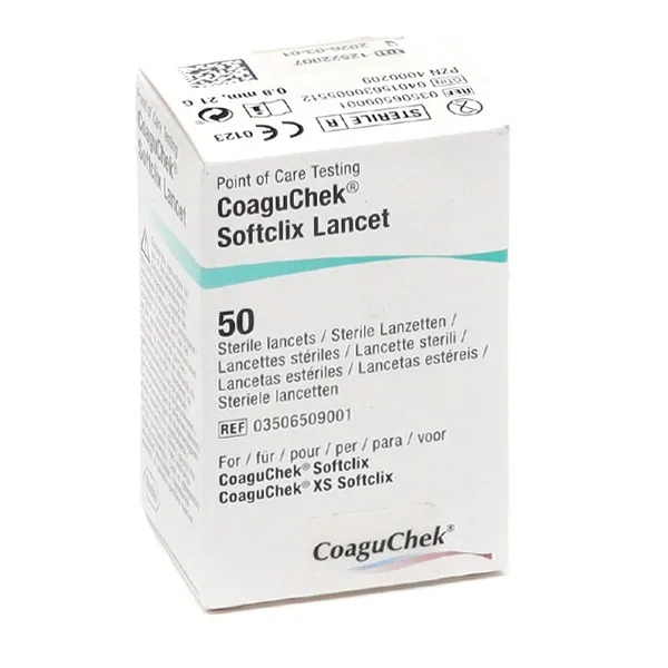 CoaguChek Softclix lancettes — boîte de 50