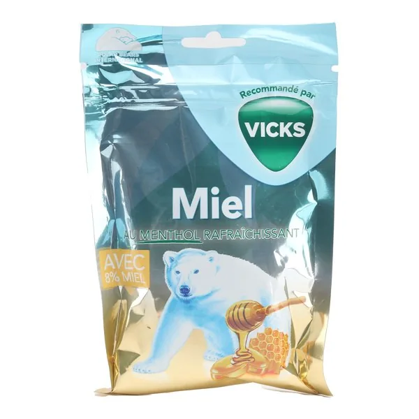 Vicks bonbons au miel pour la gorge — sachet de 72 g