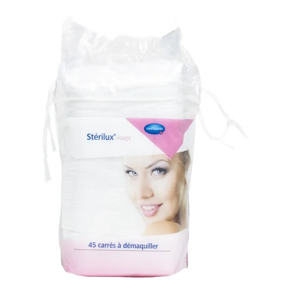 Sterilux carrés de coton démaquillants — paquet de 45