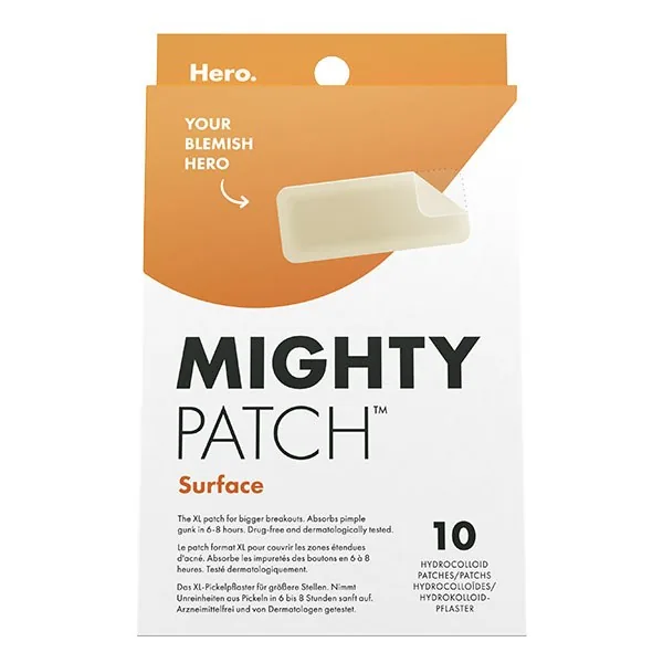 Mighty Patch Surface patchs hydrocolloïdes grand format — boîte de 10