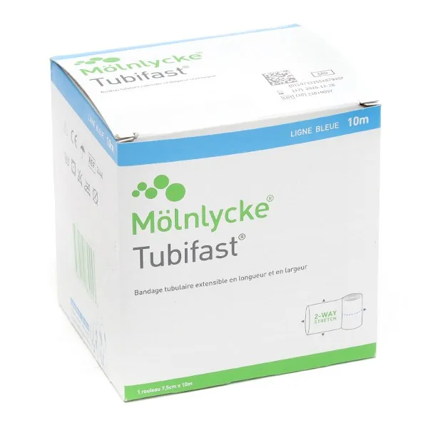 Tubifast 2-Way Stretch bandage tubulaire bleu — circonférence 24 à 40 cm