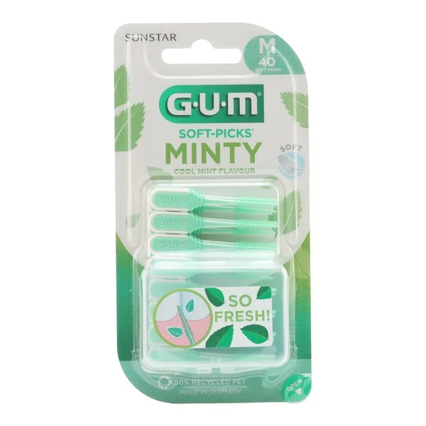 GUM Soft-Picks Comfort Flex bâtonnets interdentaires menthe — taille S, boîte de 40