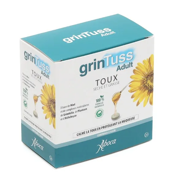 Aboca Grintuss toux comprimés à sucer — boîte de 20