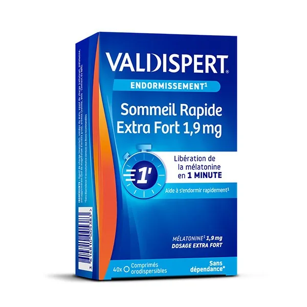 Valdispert Mélatonine 1,9 mg — lot de 2 boîtes de 40 comprimés