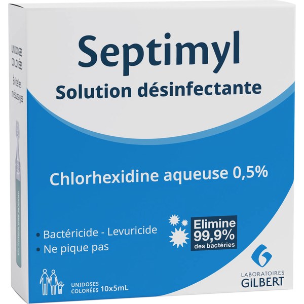 Solution antiseptique Chlorhexidine 0,5% – 10 dosettes x 5 mL