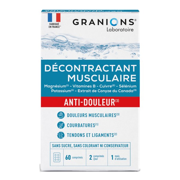 Granions Décontractant musculaire — 60 comprimés