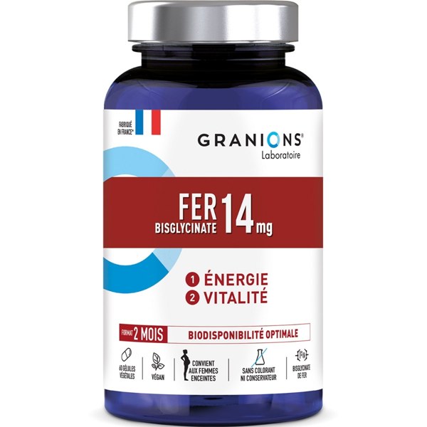 Granions Fer Bisglycinate 14 mg — 60 gélules