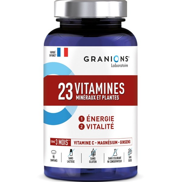 Granions 23 Vitamines, minéraux et plantes — 90 comprimés