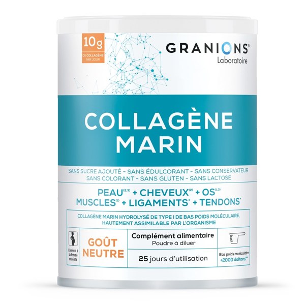 Granions Collagène marin type 1 goût neutre — poudre 258 g