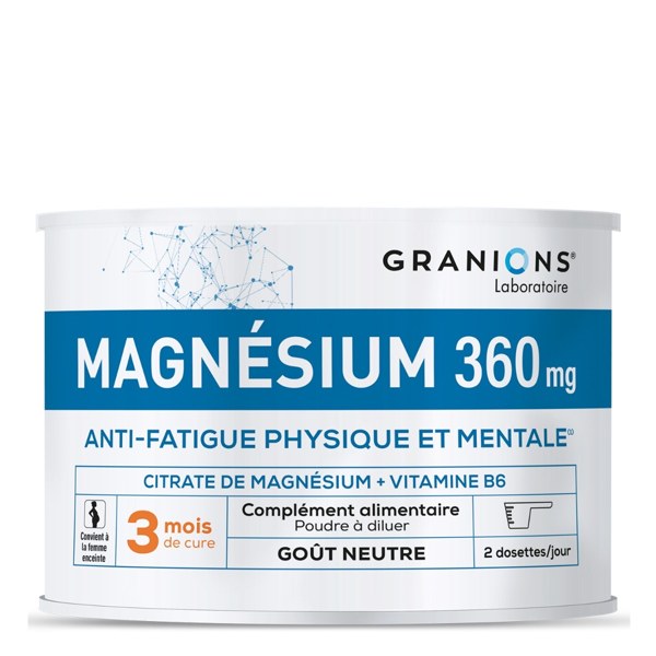 Granions Citrate de magnésium 360 mg — poudre 210 g