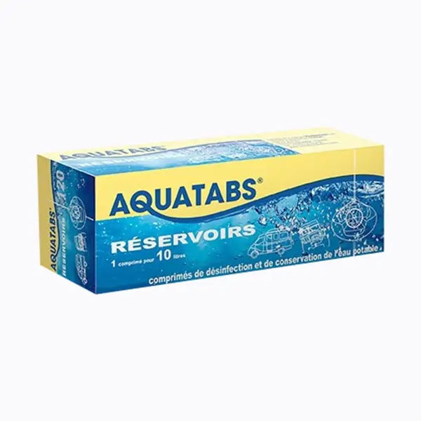 Aquatabs comprimés de purification de l'eau 10 L — format bateau et camping-car