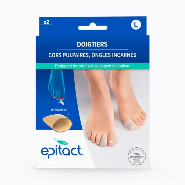 Doigtiers Epitact — taille L (36 mm), boîte de 2