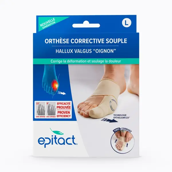 Orthèse corrective hallux valgus souple Epitact — taille L