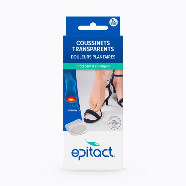 Coussinets transparents chaussures ouvertes Epitact — taille unique