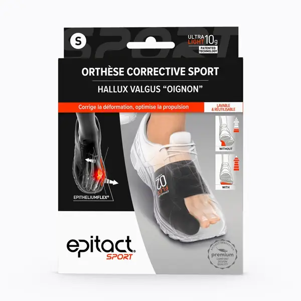 Orthèse corrective hallux valgus sport Epitact — taille S