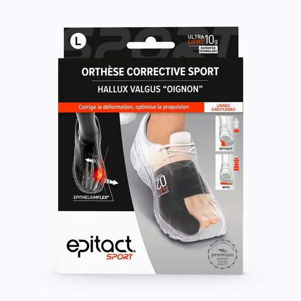 Orthèse corrective hallux valgus sport Epitact — taille L