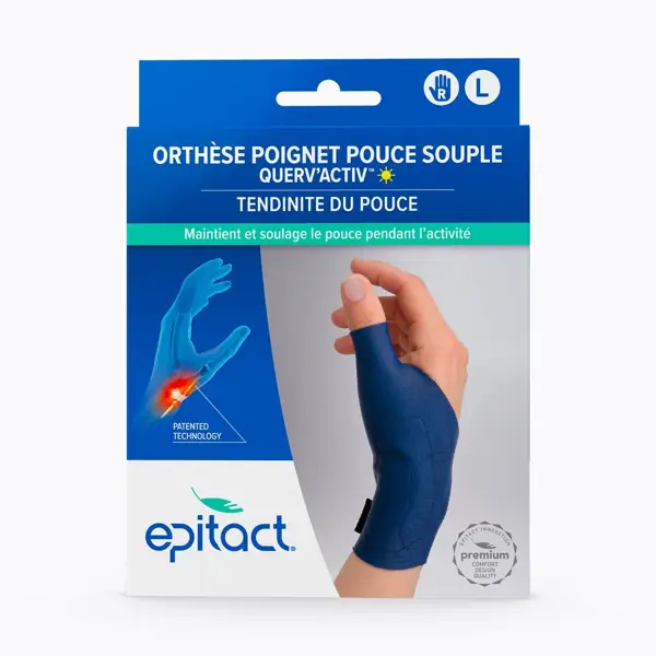 Orthèse poignet-pouce souple Querv'Activ Epitact — main droite, taille L