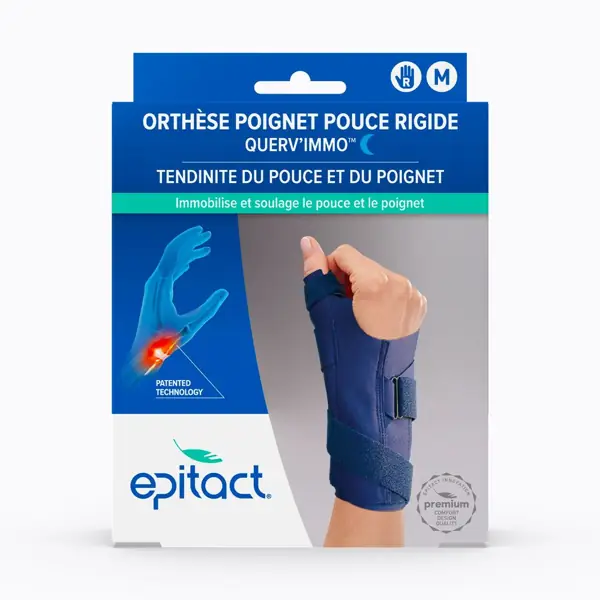 Orthèse poignet-pouce rigide Querv'Immo Epitact — main droite, taille M