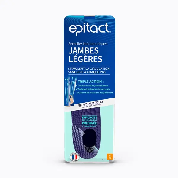 Semelles thérapeutiques Epitact Jambes légères — pointures 36/38
